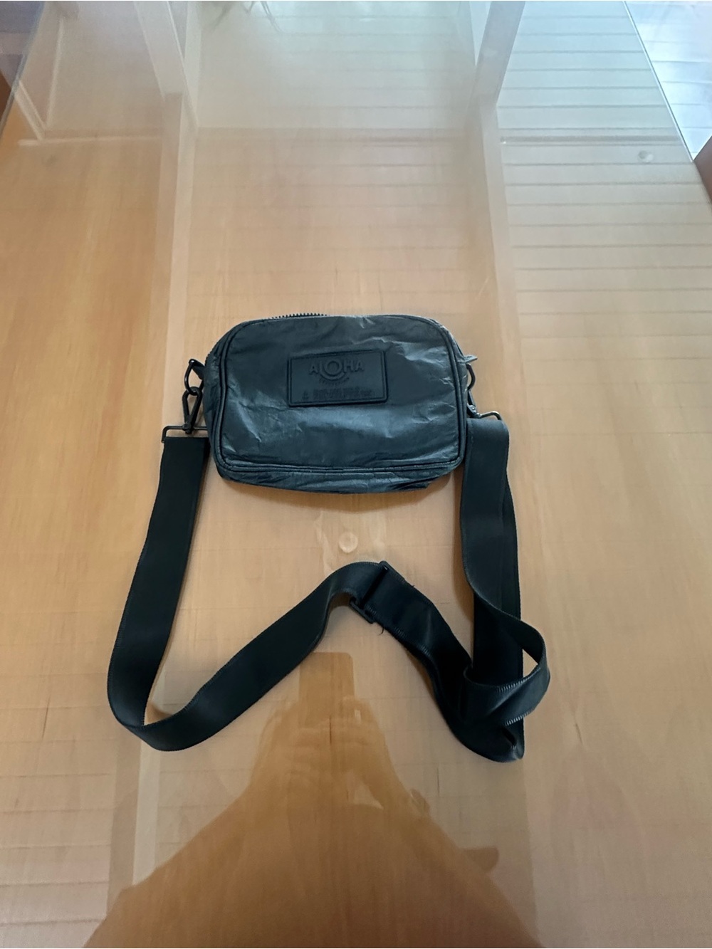 ALOHAS Black Men’s Crossbody Belt Bag